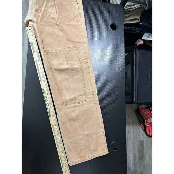 Y2K Tommy Jeans Double Knee Jeans Tan Utility Size 36x32 Streetwear - Picture 5 of 12